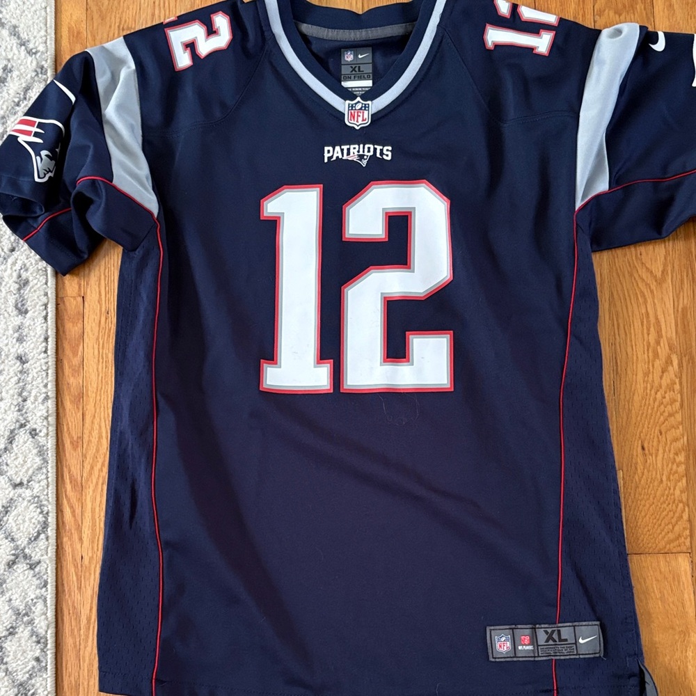 Nike Kids Navy and White Jersey